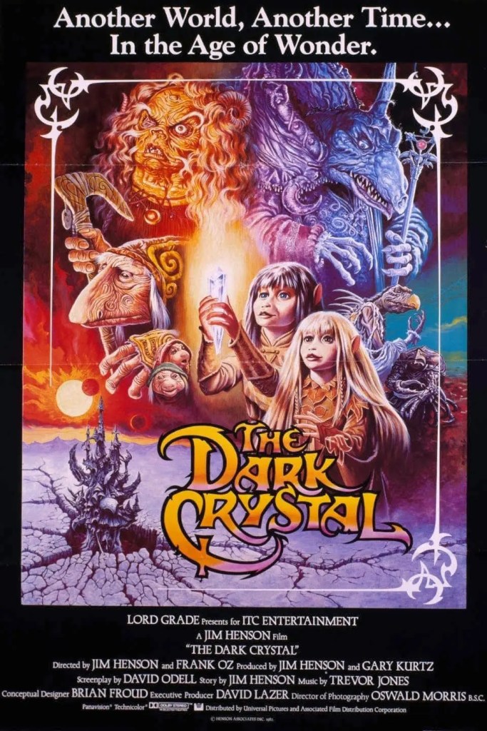 Poster originale del film di Jim Henson "The Dark Crystal" del 1982