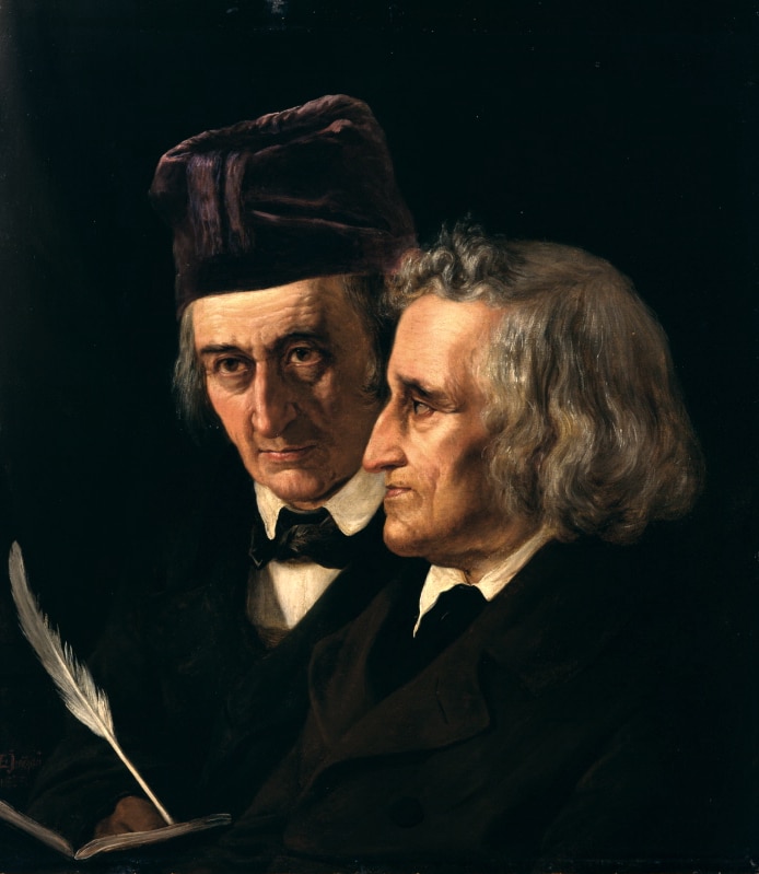 I Fratelli Grimm in un dipinto di Elisabeth Jerichau-Baumann del 1855
