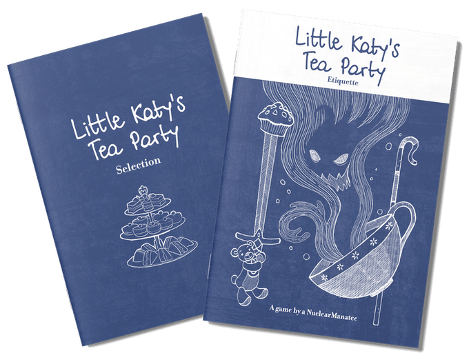 Le cover dei due manualetti di Little Katy's Tea Party
