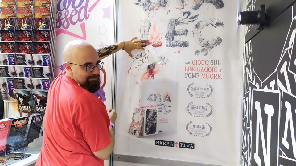 Uno sfinito, ma contento Michele Gelli che annuncia il sold-out di Dialect al Lucca Comics & Games 2019