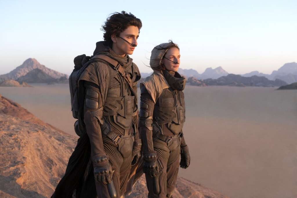 Dune (2021) Una scena con Timothée Chalamet e Rebecca Ferguson